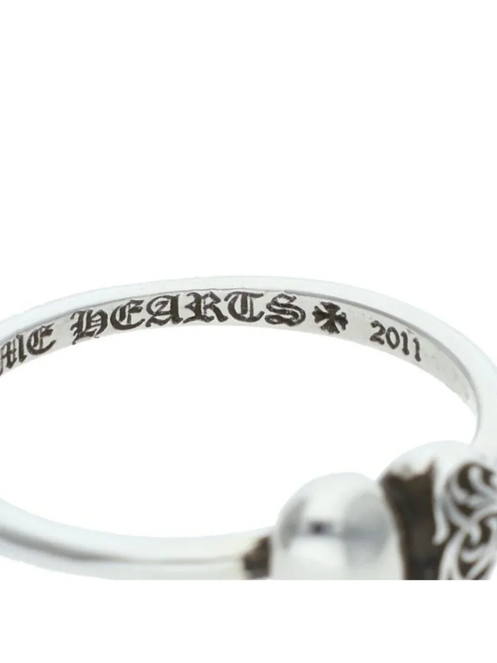 Chrome Hearts Bubblgm Heart Bubble Gum Silver Ring